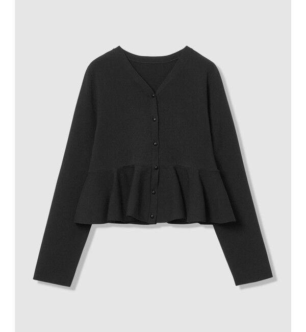 LOULOU WILLOUGHBY「【LOULOU WILLOUGHBY】レースレイヤーペプラムカーディガン」|カーディガン|