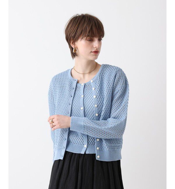 allureville「透かし編みカーディガン」|カーディガン|