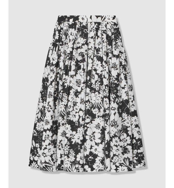 LOULOU WILLOUGHBY「WEB 一部店舗限定【LOULOU WILLOUGHBY】モノトーンフラワープリントギャザースカート」|スカート|