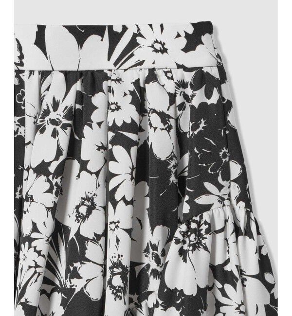 LOULOU WILLOUGHBY「WEB 一部店舗限定【LOULOU WILLOUGHBY】モノトーンフラワープリントギャザースカート」|スカート|