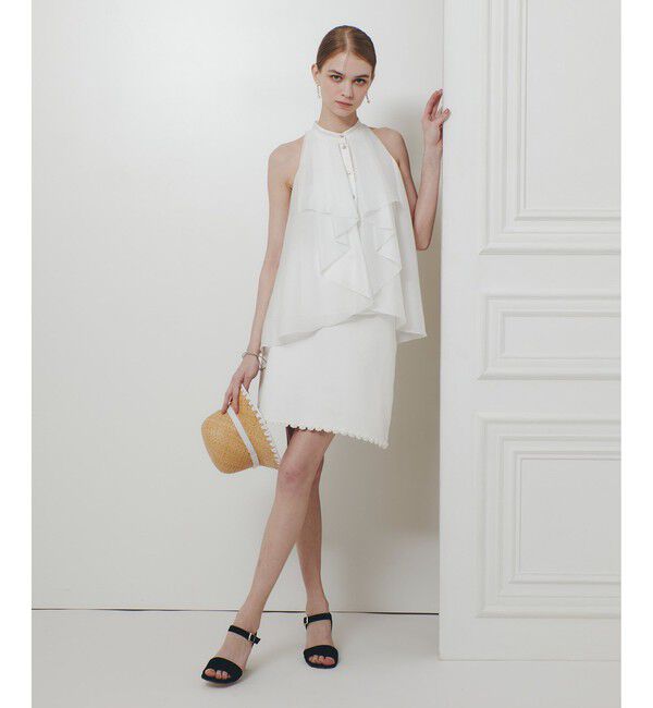 LOULOU WILLOUGHBY「【LOULOU WILLOUGHBY】ラッフルレイヤーアメスリブラウス」|シャツ・ブラウス|