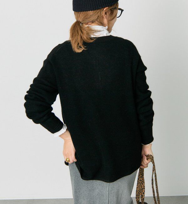  「キーネックワッフルニット」|ニット・セーター|