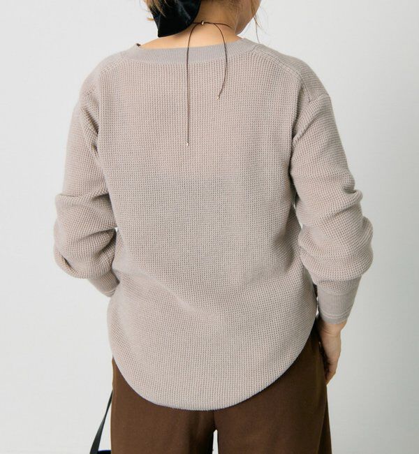  「キーネックワッフルニット」|ニット・セーター|