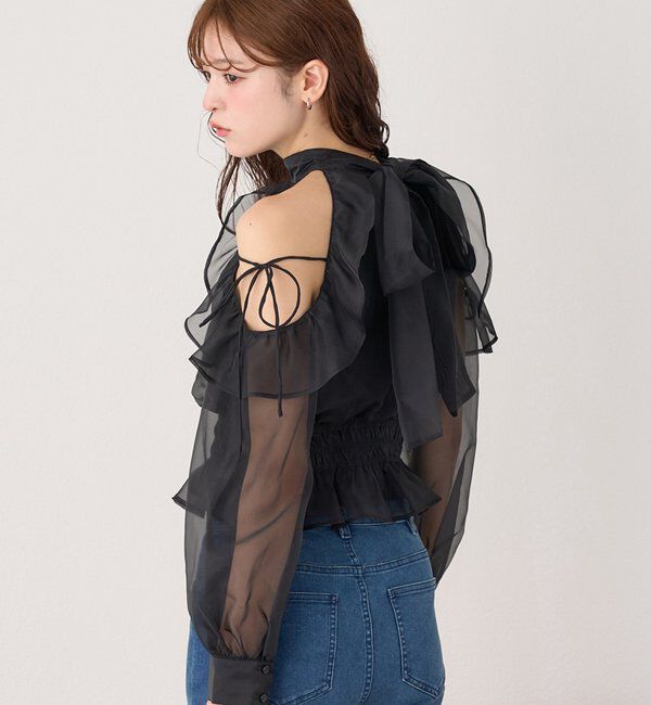  「バックリボンアメスリブラウス」|シャツ・ブラウス|