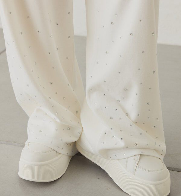  「セットアップ対応／裾ビジューカットパンツ」|その他|