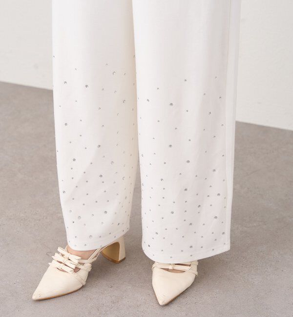  「セットアップ対応／裾ビジューカットパンツ」|その他|