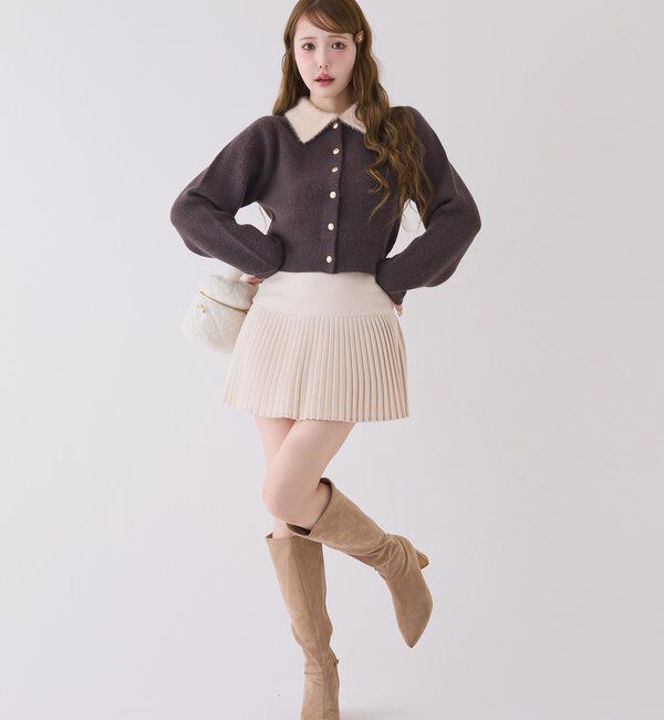  「【リボン取り外し可能】ポインテッドストレッチブーツ」|その他|