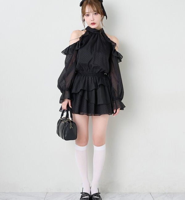  「肩ビジューアメスリチュニック」|シャツ・ブラウス|