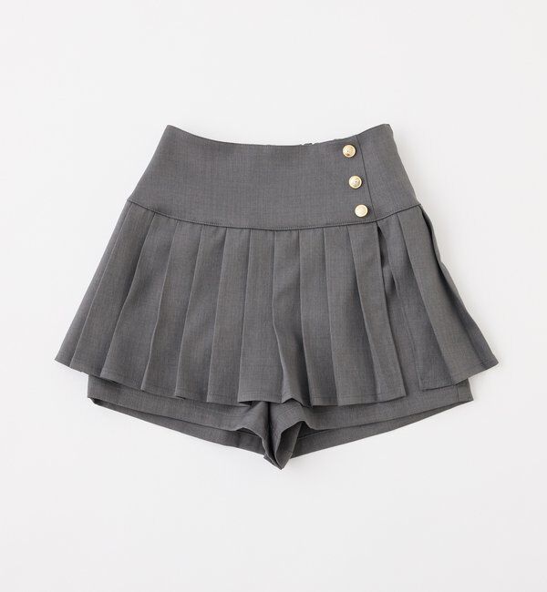  「金ボタンプリーツスカート」|スカート|