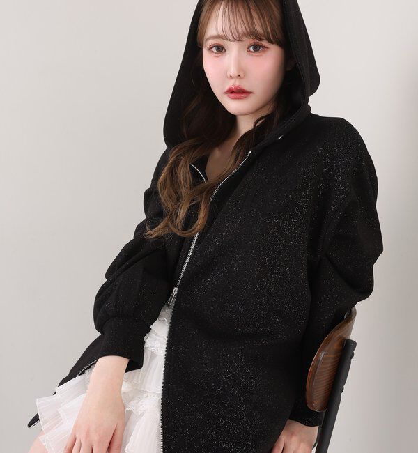  「ロゴグリッターパーカー」|プルオーバー|