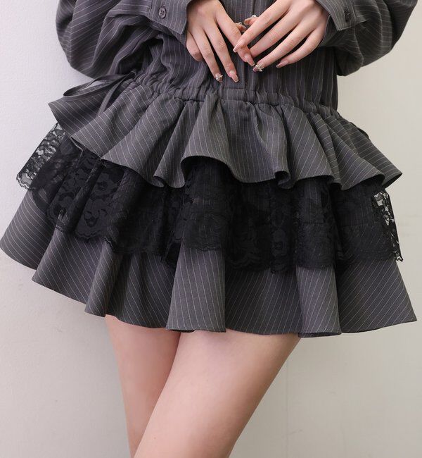  「裾ティアードシャツワンピース」|シャツ・ブラウス|