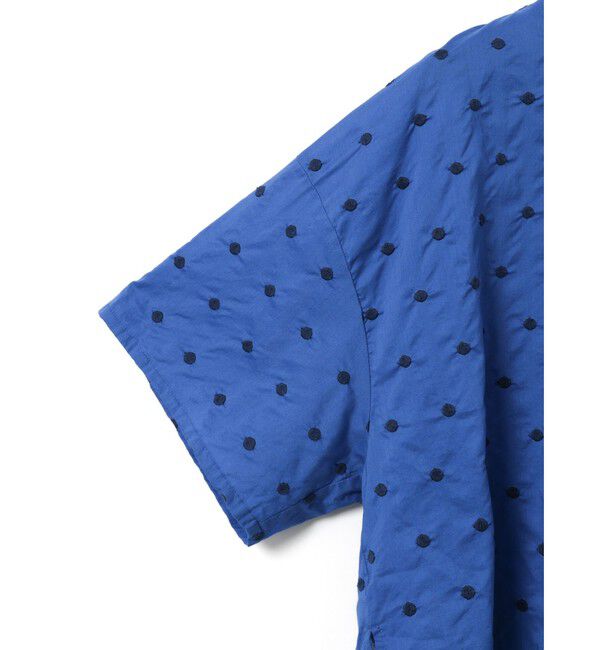 MidiUmi「MidiUmi ドット柄ワイドシャツプルオーバー」|シャツ・ブラウス|