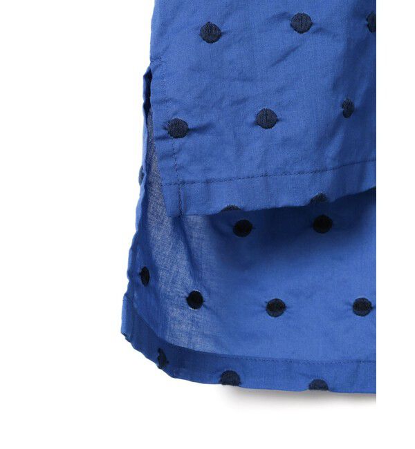 MidiUmi「MidiUmi ドット柄ワイドシャツプルオーバー」|シャツ・ブラウス|