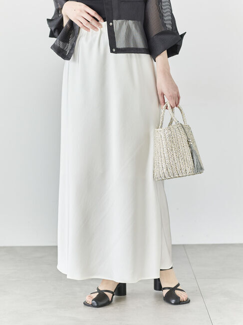 Te chichi「バイアスサテンスカート」|スカート|オフホワイト