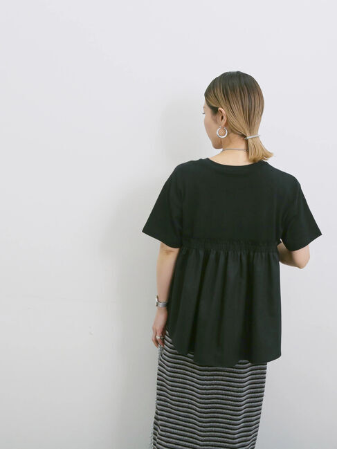 Samansa Mos2 blue「アソートドッキングプルオーバー」|Tシャツ・カットソー|