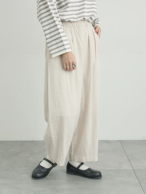 Samansa Mos2「【Cross&times;Linen】ふんわりパンツ」|その他|