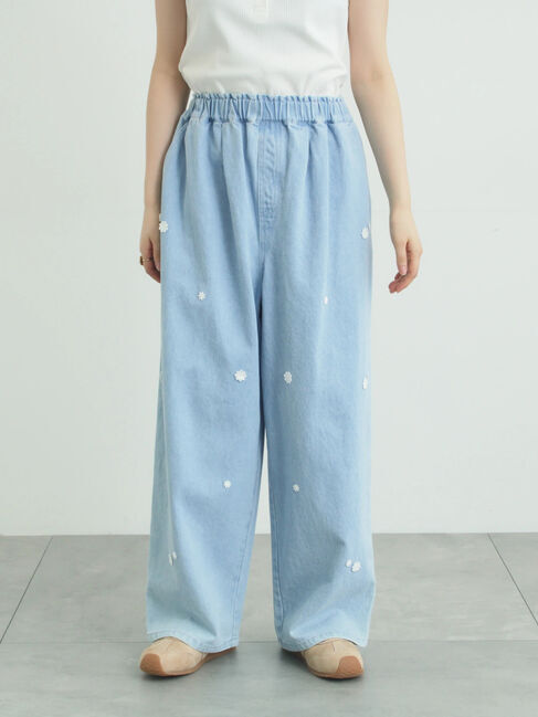 Samansa Mos2「3Dレースモチーフ付きパンツ」|その他|