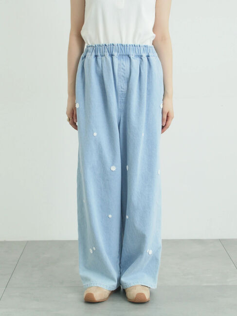 Samansa Mos2「3Dレースモチーフ付きパンツ」|その他|