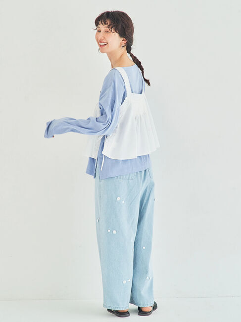 Samansa Mos2「3Dレースモチーフ付きパンツ」|その他|