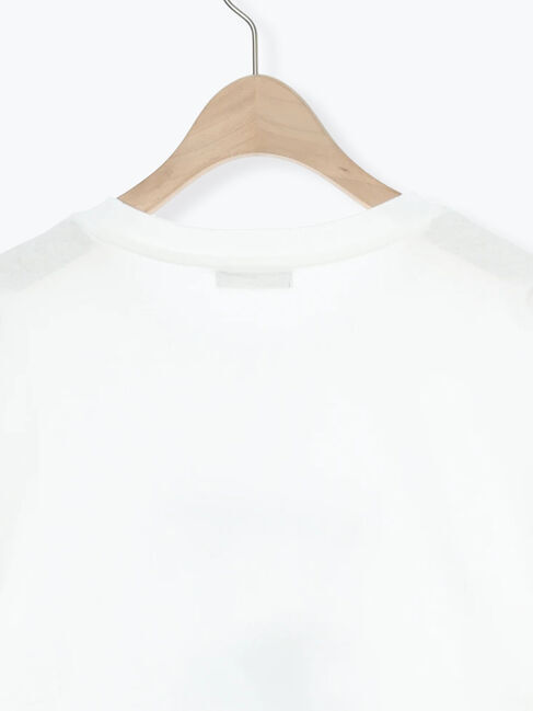 Samansa Mos2「ヴィンテージ風天竺おじさんプリント刺繍Tシャツ」|Tシャツ・カットソー|