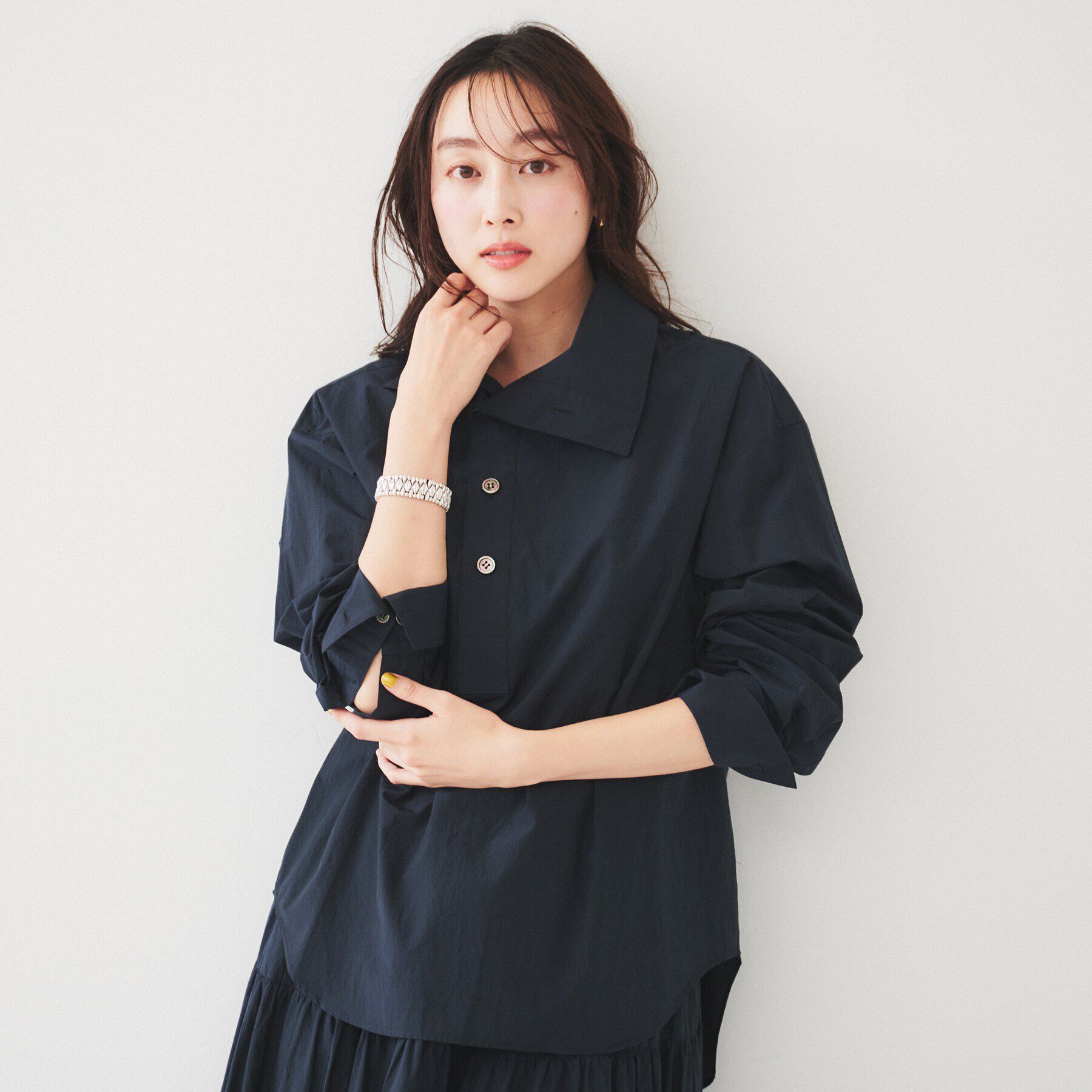 UNTITLED「【セットアップ可能/トレンド】ライトコットン プルオーバーシャツ」|シャツ・ブラウス|