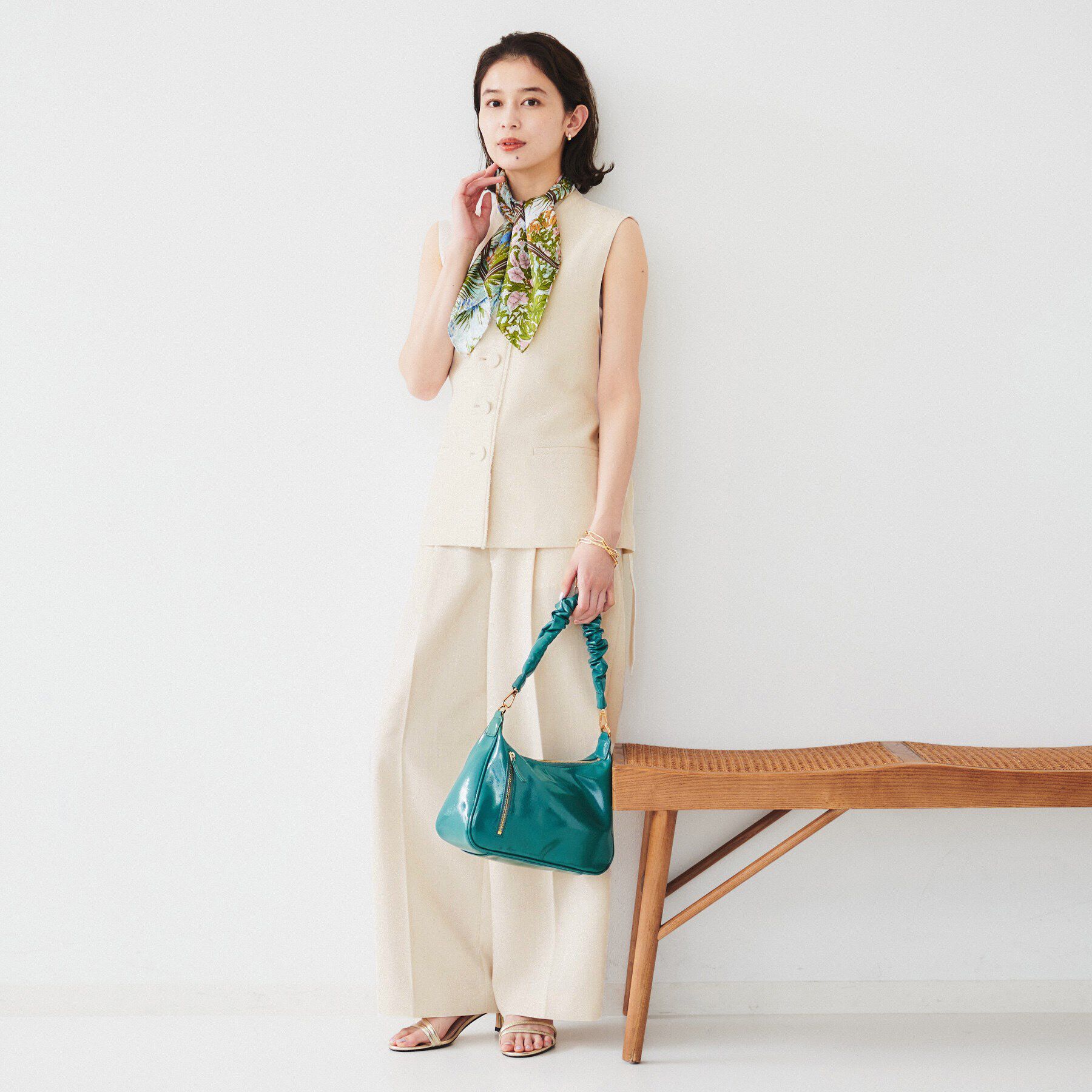 UNTITLED「【セットアップ可能】リネンライクキャンバス ジレ」|ベスト・ジレ|