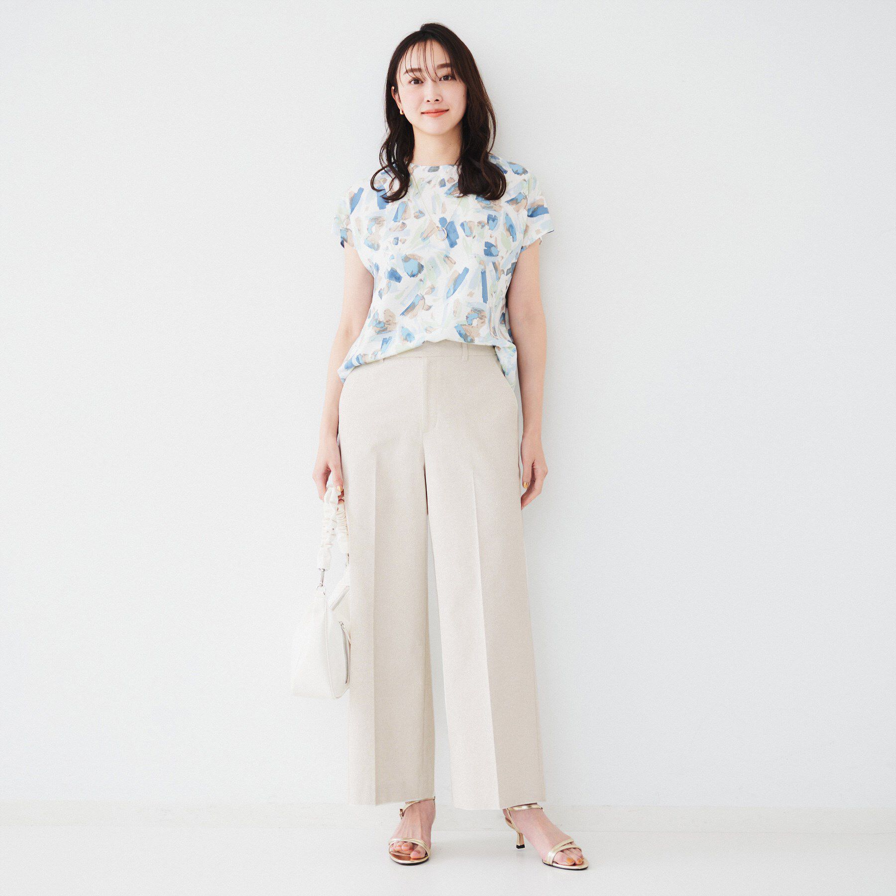 UNTITLED「【清涼感/洗濯機洗い可】オックス クロップドワイドパンツ」|その他|