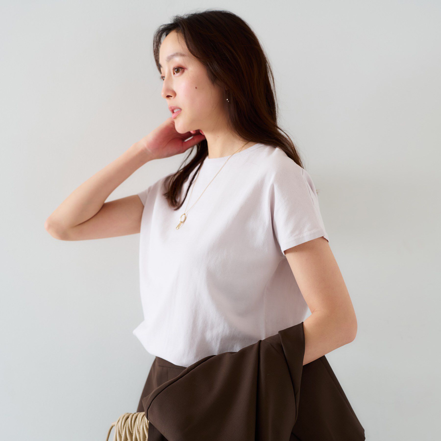 UNTITLED「【11色展開/コットン100/アンサンブル可能】 プルオーバーニット」|ニット・セーター|