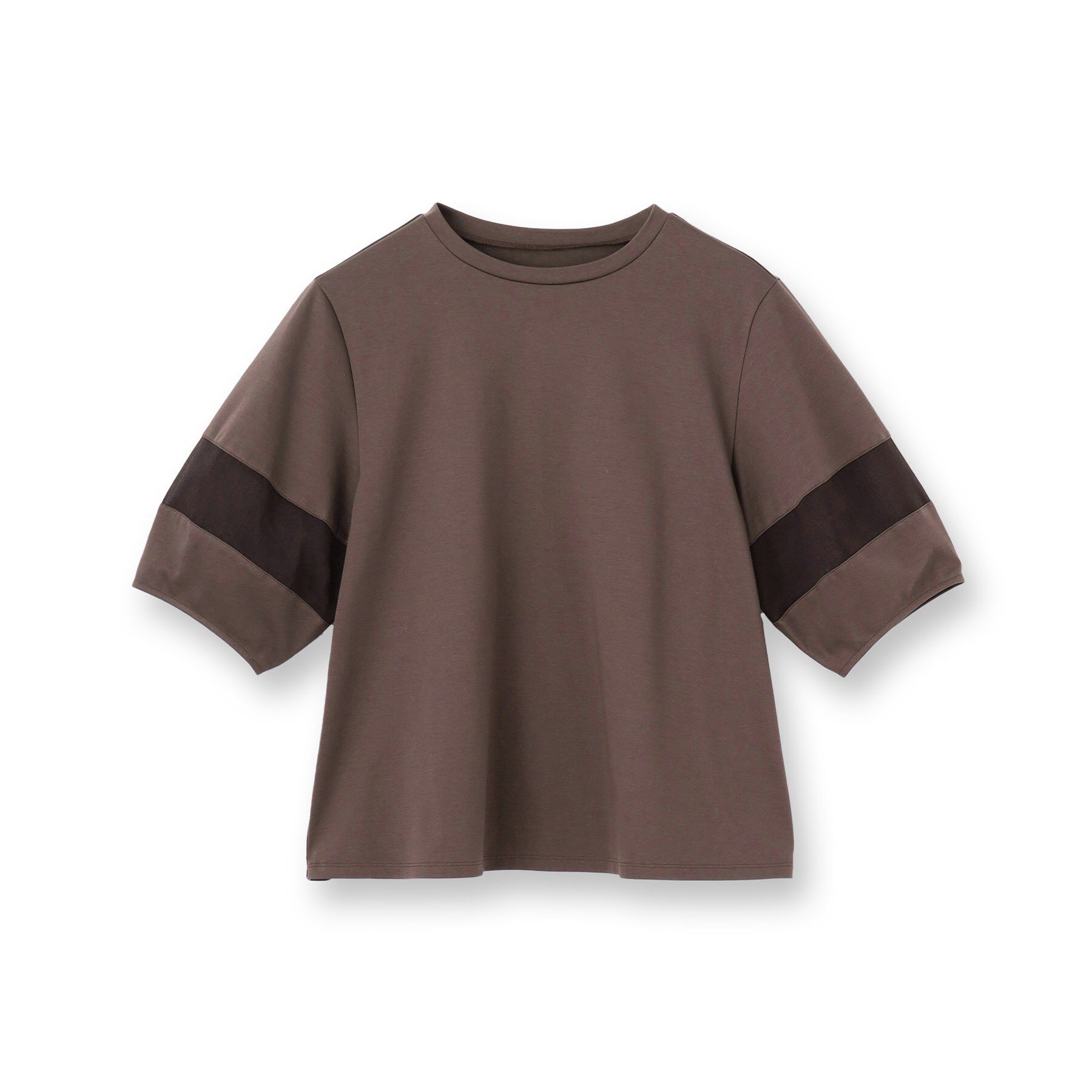 UNTITLED「【二の腕カバー/接触冷感】袖オーガンジープルオーバー」|Tシャツ・カットソー|