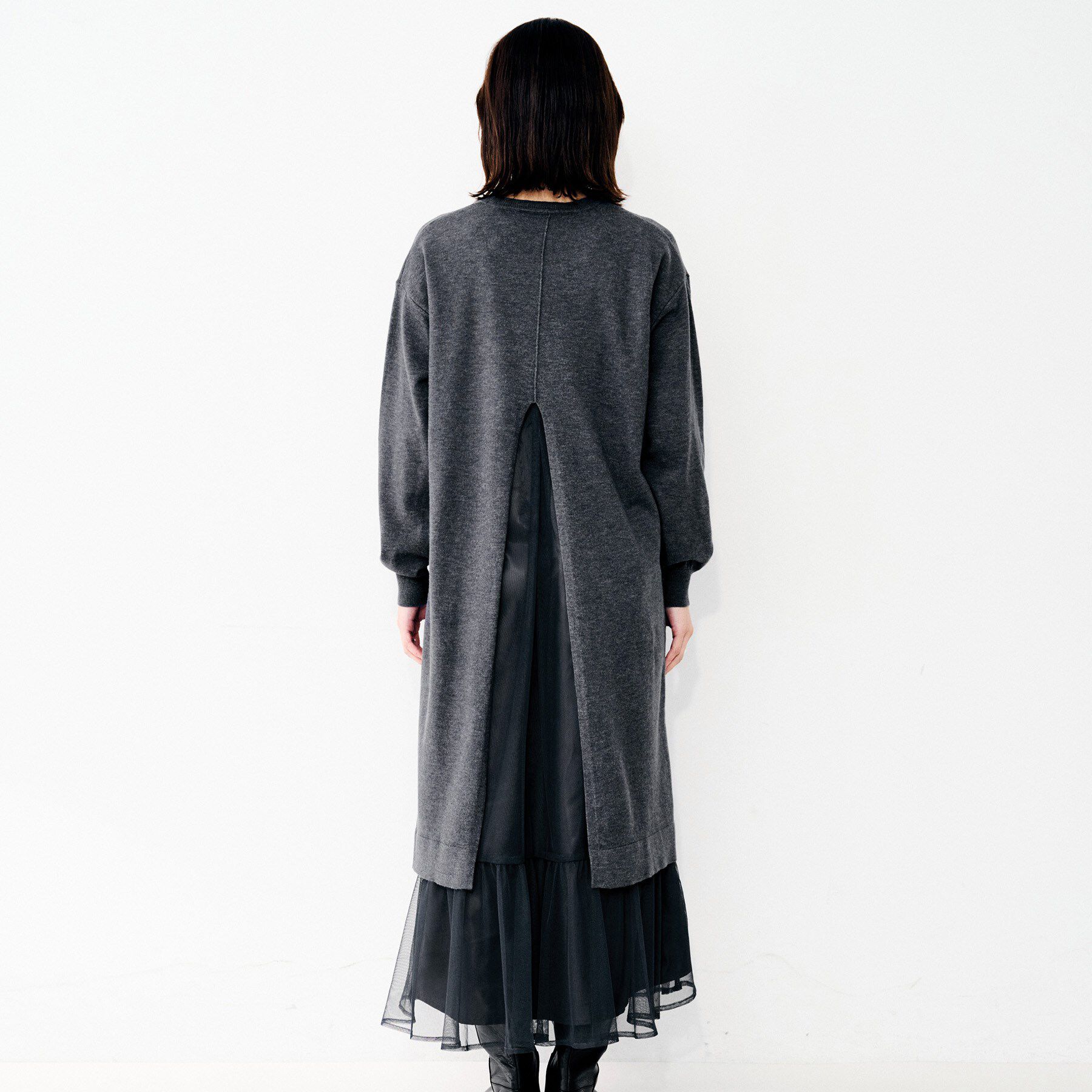 UNTITLED「【TORRAZZO DONNA】ニット&times;チュールワンピース」|ワンピース|