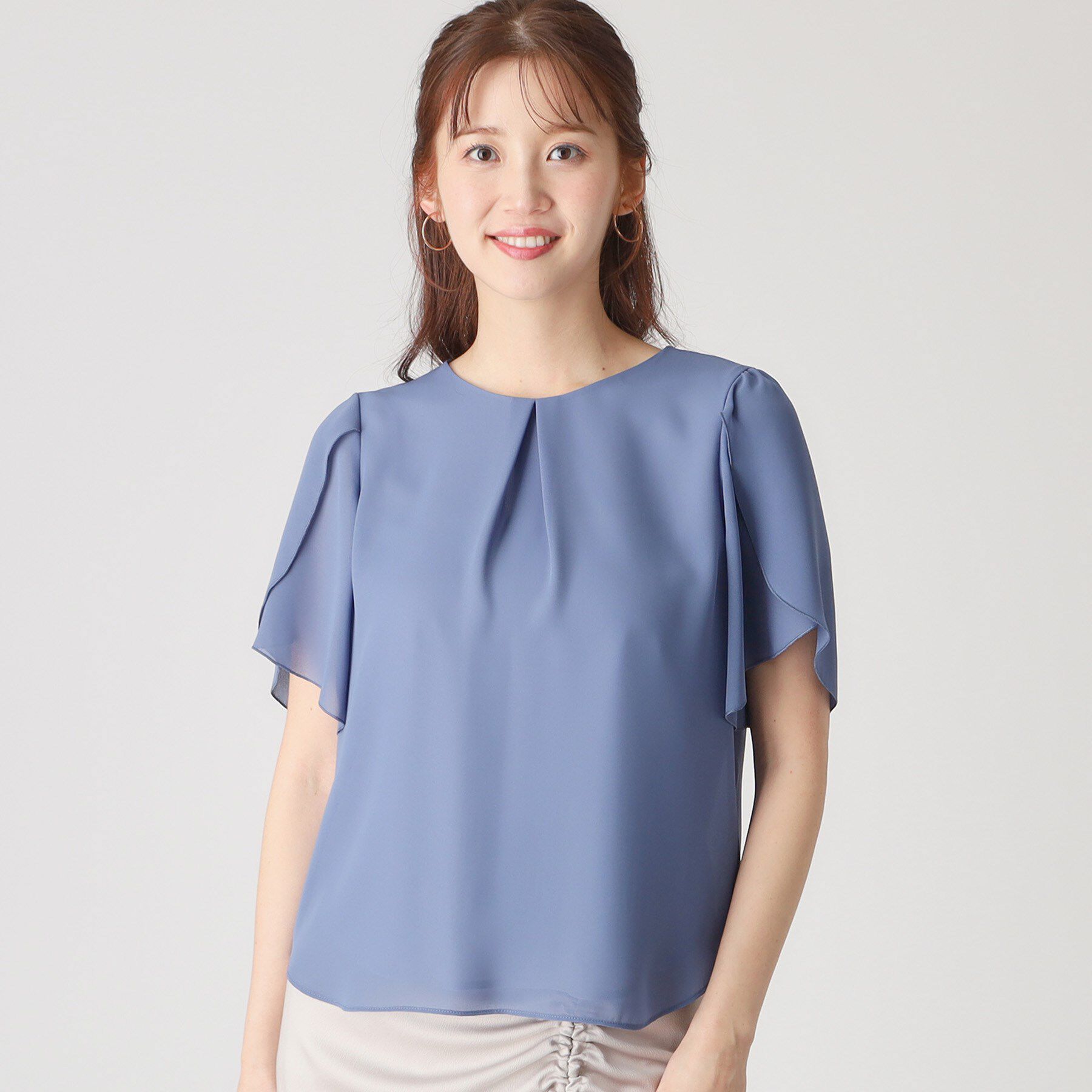 COUP DE CHANCE「【洗える／日本製】チューリップ袖ブラウス」|シャツ・ブラウス|