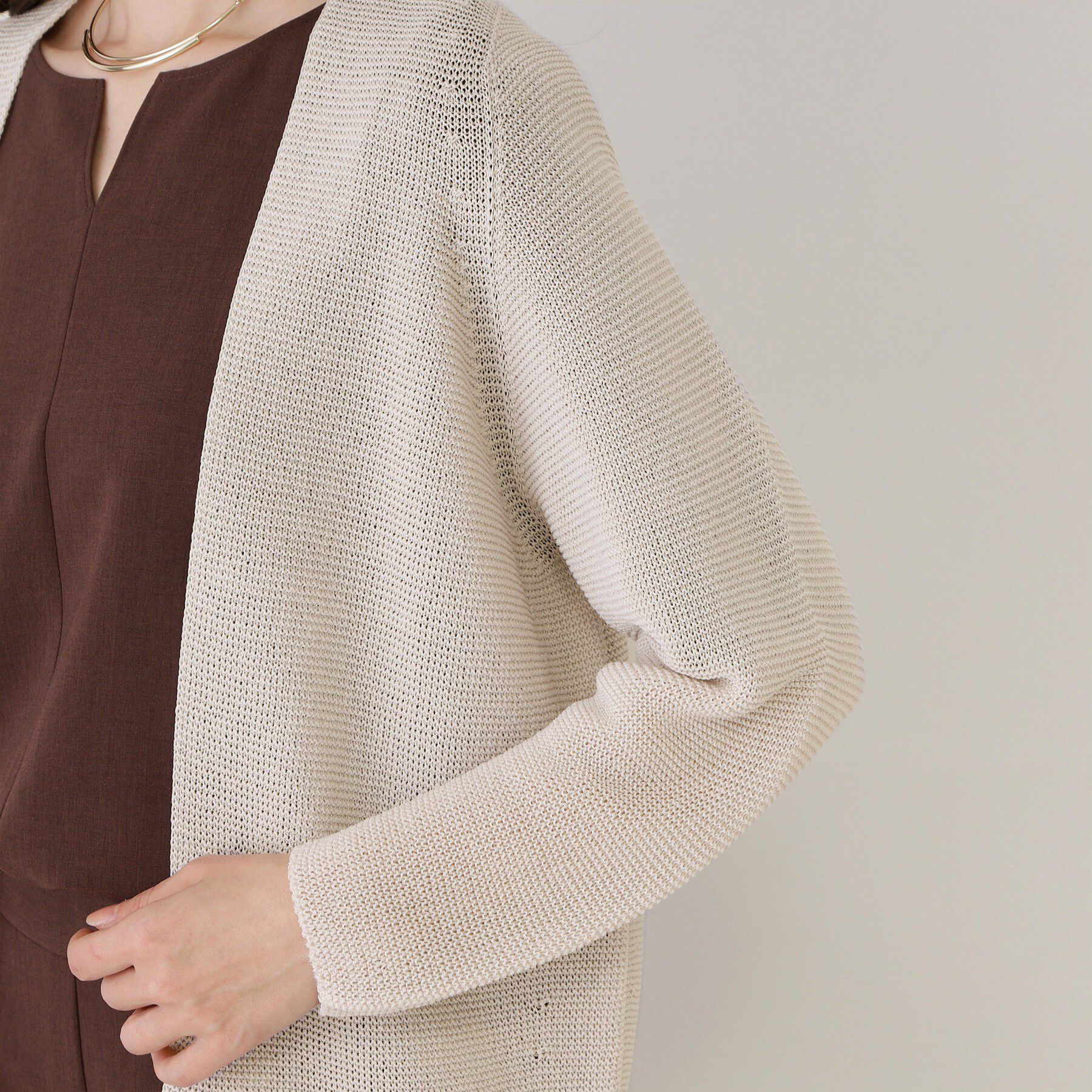 COUP DE CHANCE「【手洗い可／日本製】着流しカーディガン」|カーディガン|