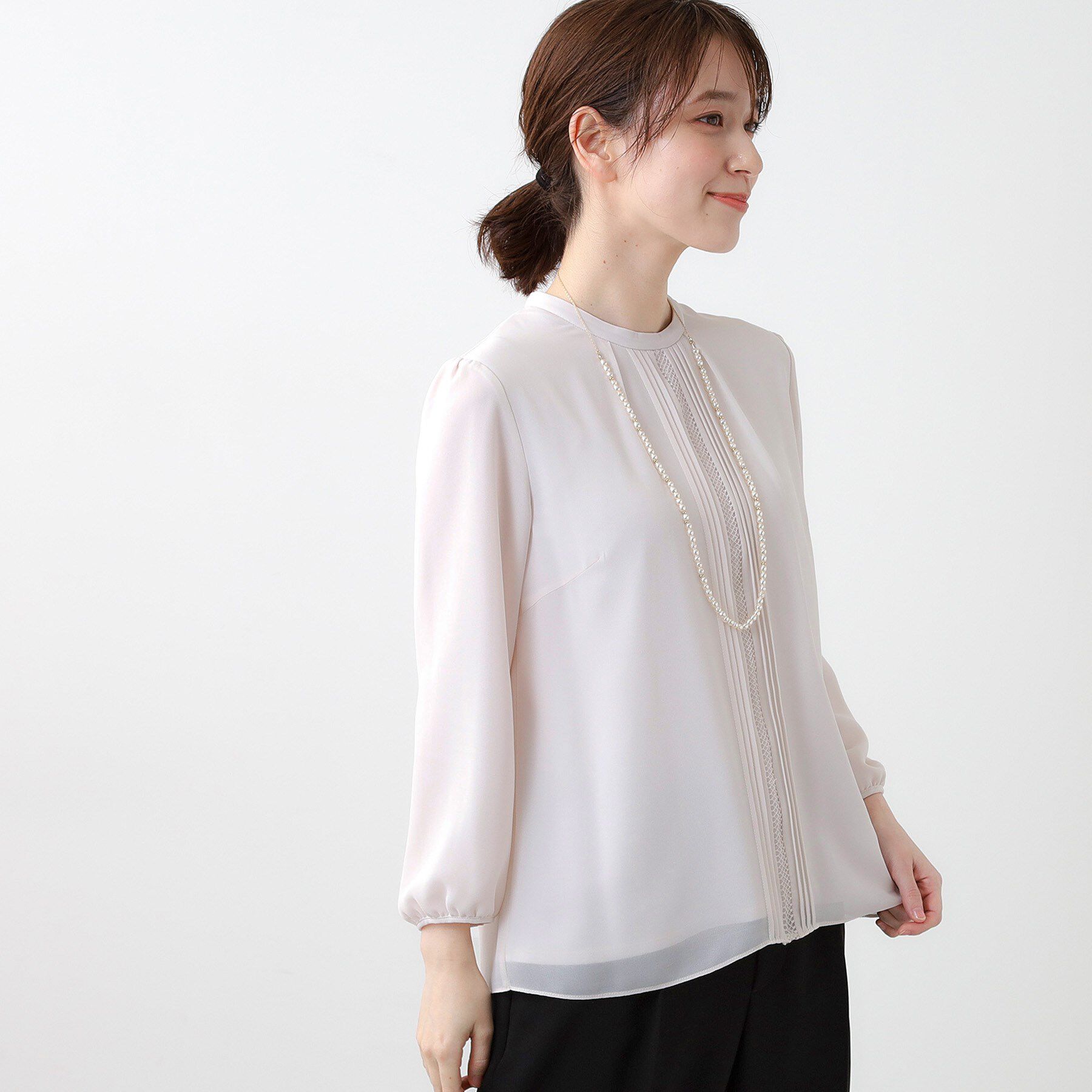 Reflect「【マシンウォッシュ可】フロントレースブラウス」|シャツ・ブラウス|