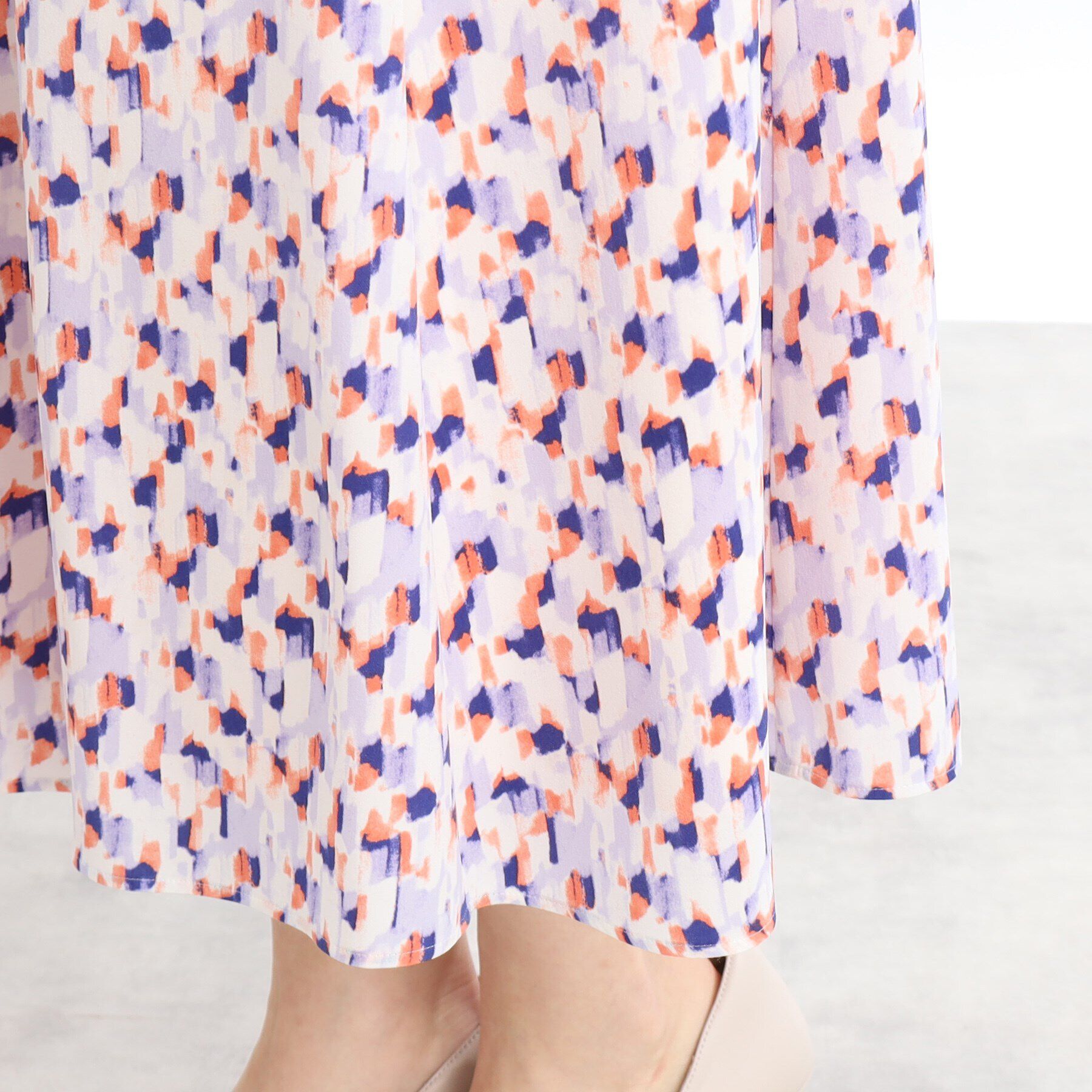 Reflect「【マシンウォッシュ可／セットアップ可】フリュイドプリントスカート」|スカート|