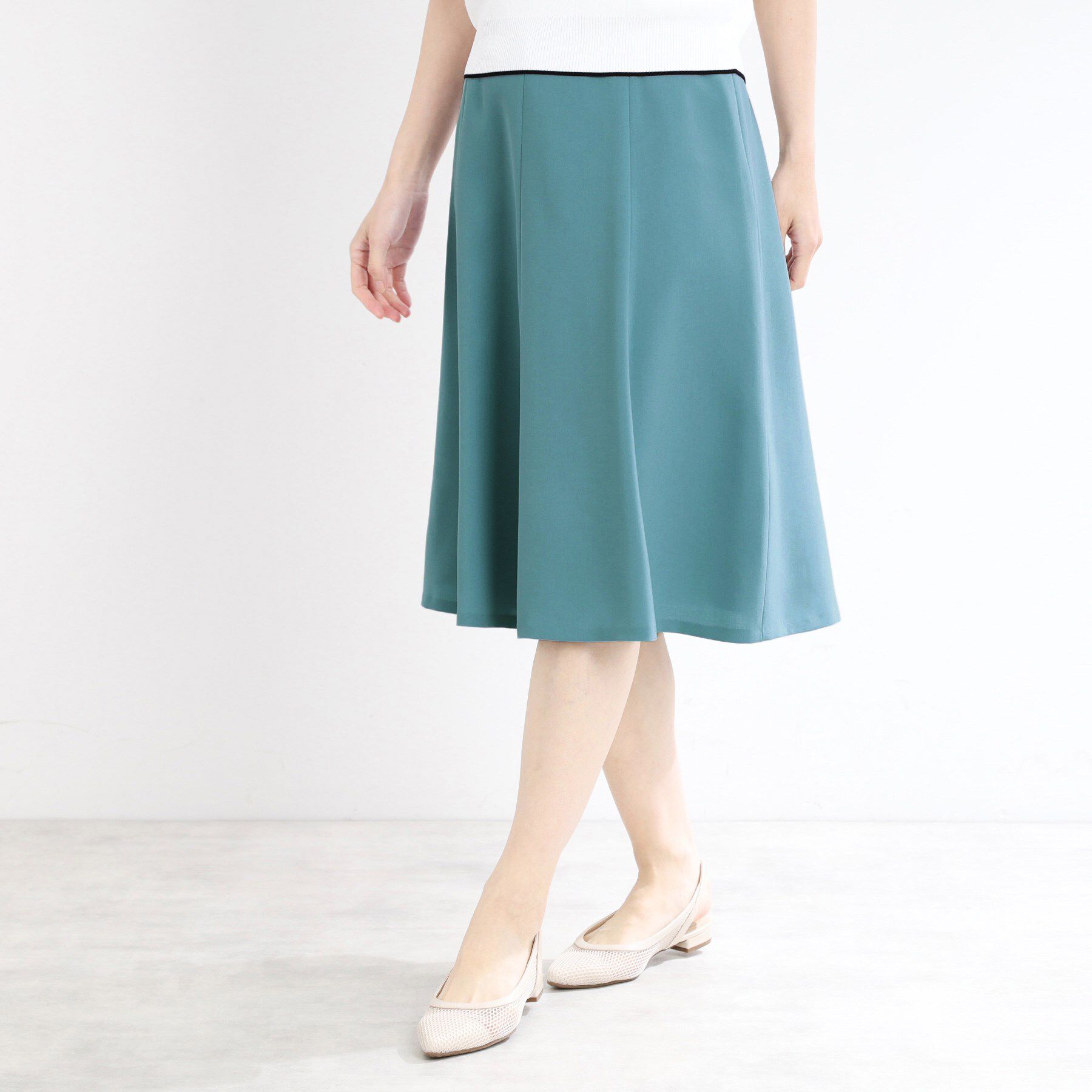 Reflect「【マシンウォッシュ可／細見え】フレアシルエットスカート」|スカート|
