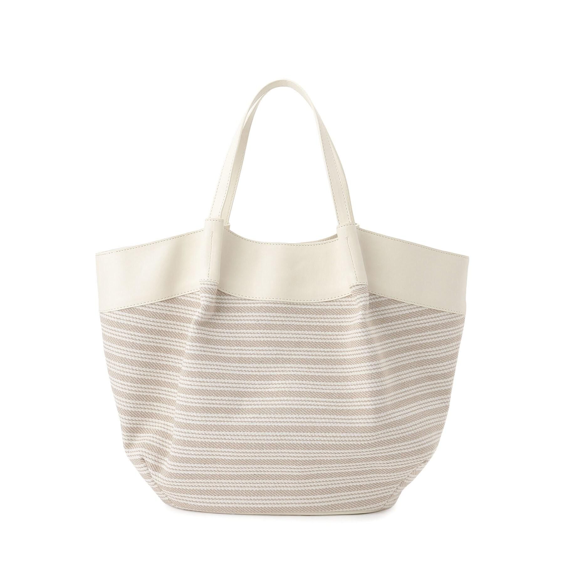 Reflect「【しっかり容量◎】キャンバス地ボーダートートバッグ」|トートバッグ|