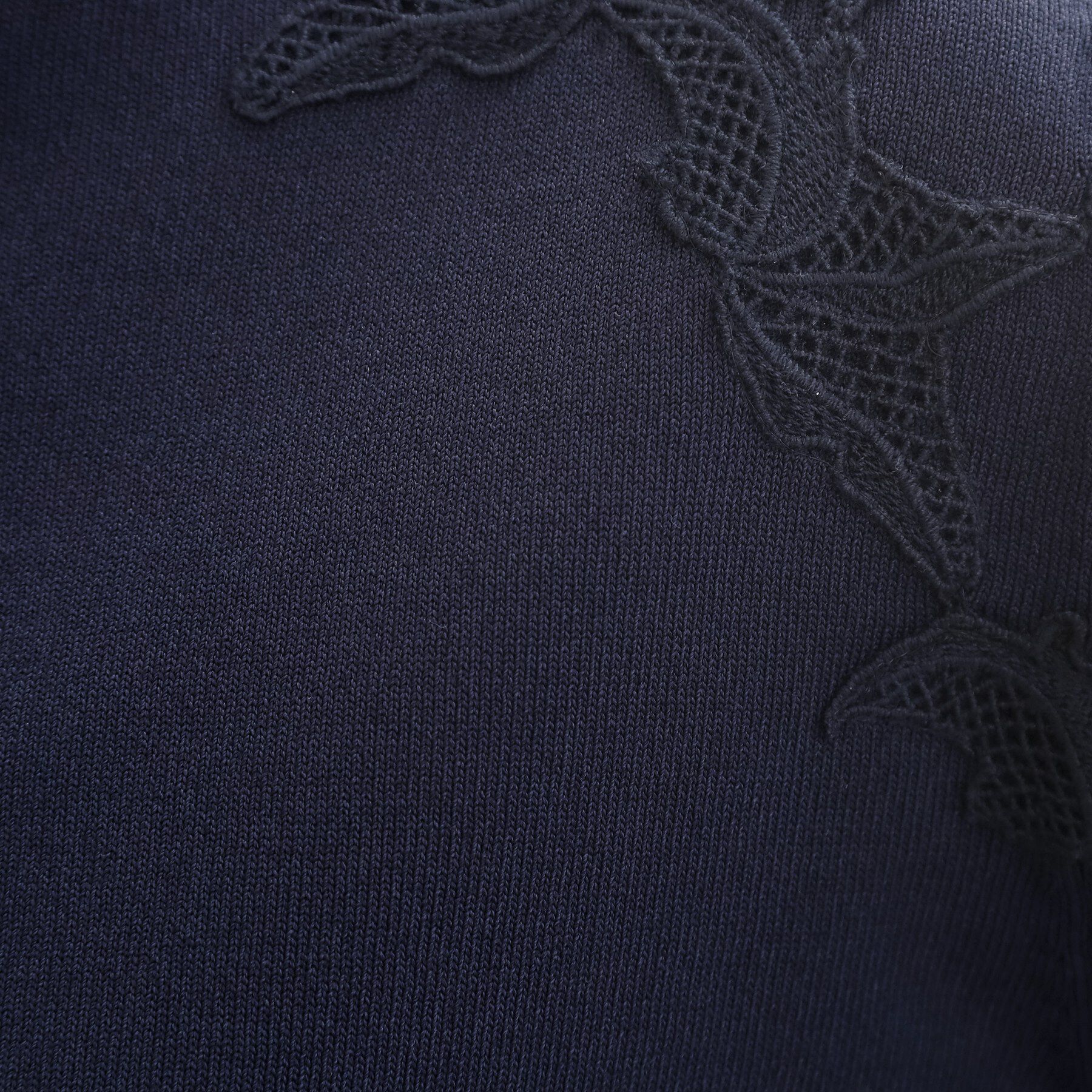 Reflect「レースデザインスリーブニットプルオーバー」|ニット・セーター|