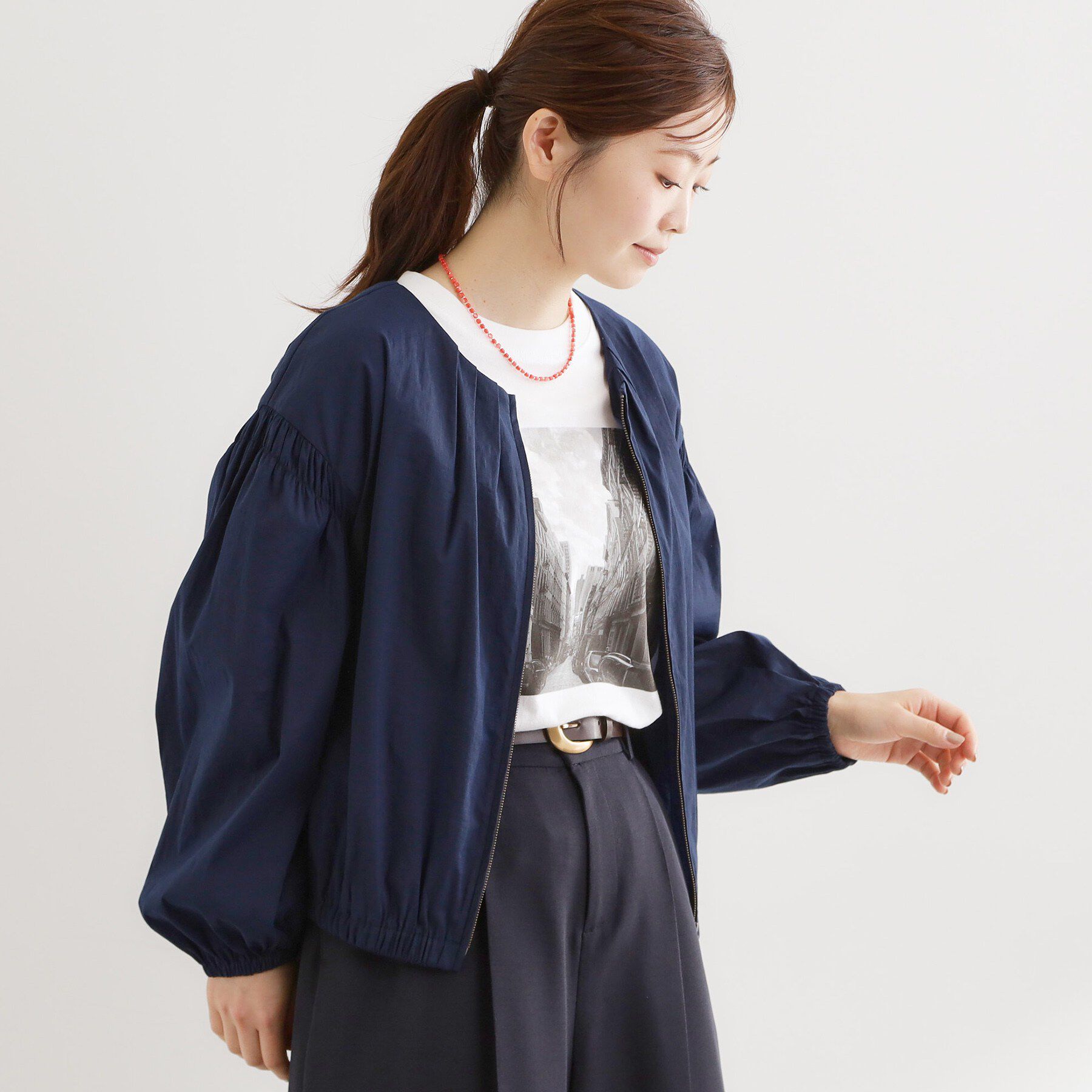 Reflect「フロントファスナーシアーブルゾン」|ブルゾン・スタジャン|