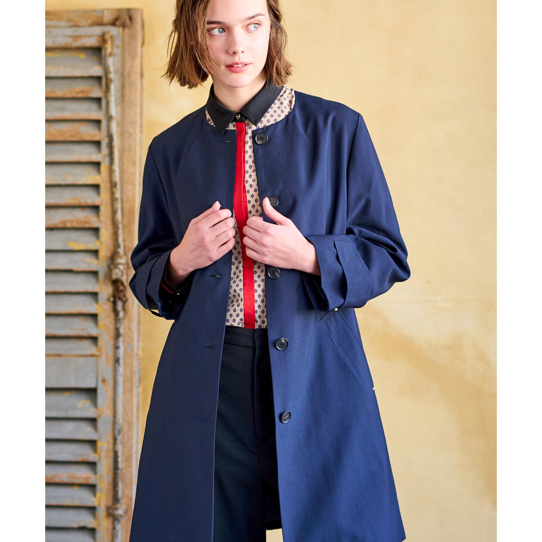 DRESSTERIOR「【セレモニー対応】ノーカラーコート」|ノーカラーコート|