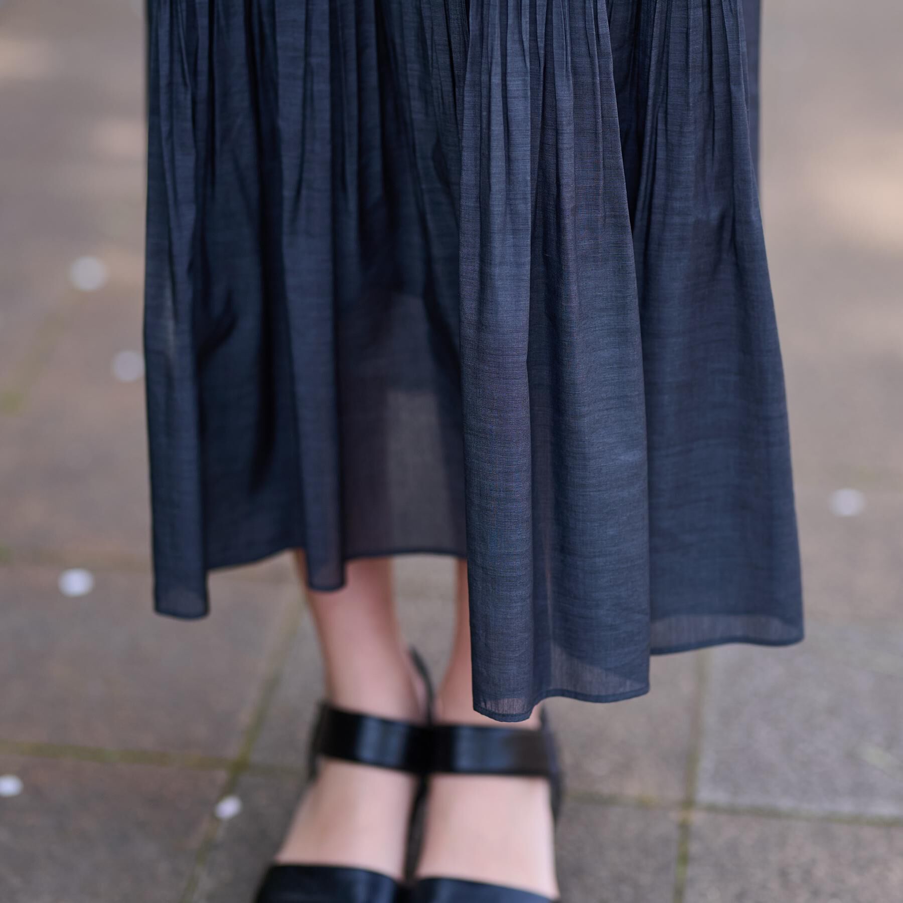 DRESSTERIOR「【ウエストゴム/ミディ丈】シアープリーツスカート」|スカート|