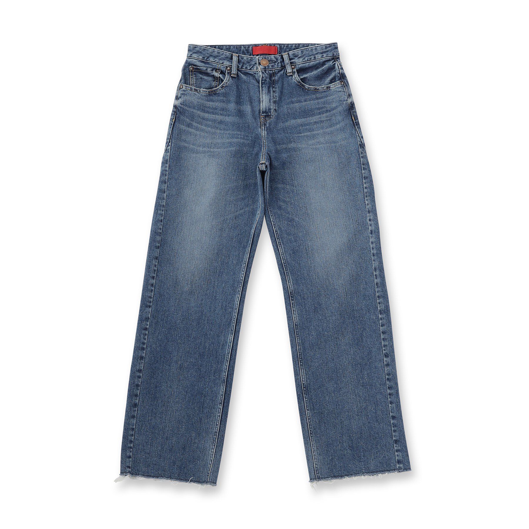 DRESSTERIOR「RED CARD TOKYO（レッドカードトーキョー）FRIDAY　ルーズストレートデニムパンツ」|デニム|ネイビー(094)