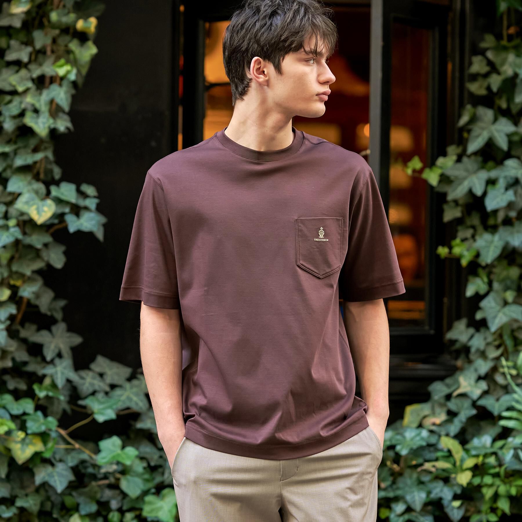 DRESSTERIOR「【接触冷感／抗菌防臭／消臭】ICE CLEAR COTTON オーバーフィットTシャツ」|Tシャツ・カットソー|
