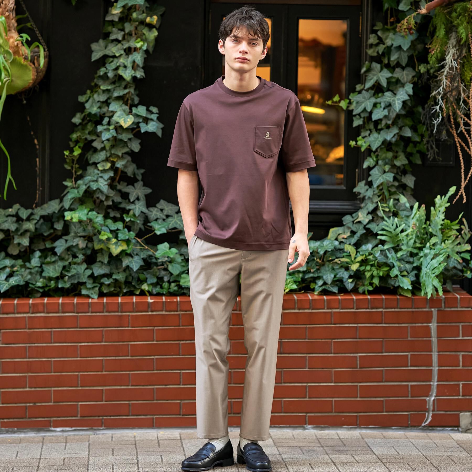 DRESSTERIOR「【接触冷感／抗菌防臭／消臭】ICE CLEAR COTTON オーバーフィットTシャツ」|Tシャツ・カットソー|