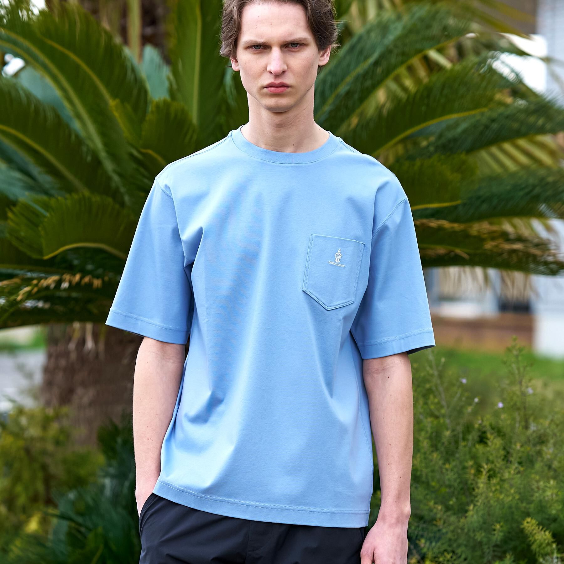 DRESSTERIOR「【接触冷感／抗菌防臭／消臭】ICE CLEAR COTTON オーバーフィットTシャツ」|Tシャツ・カットソー|