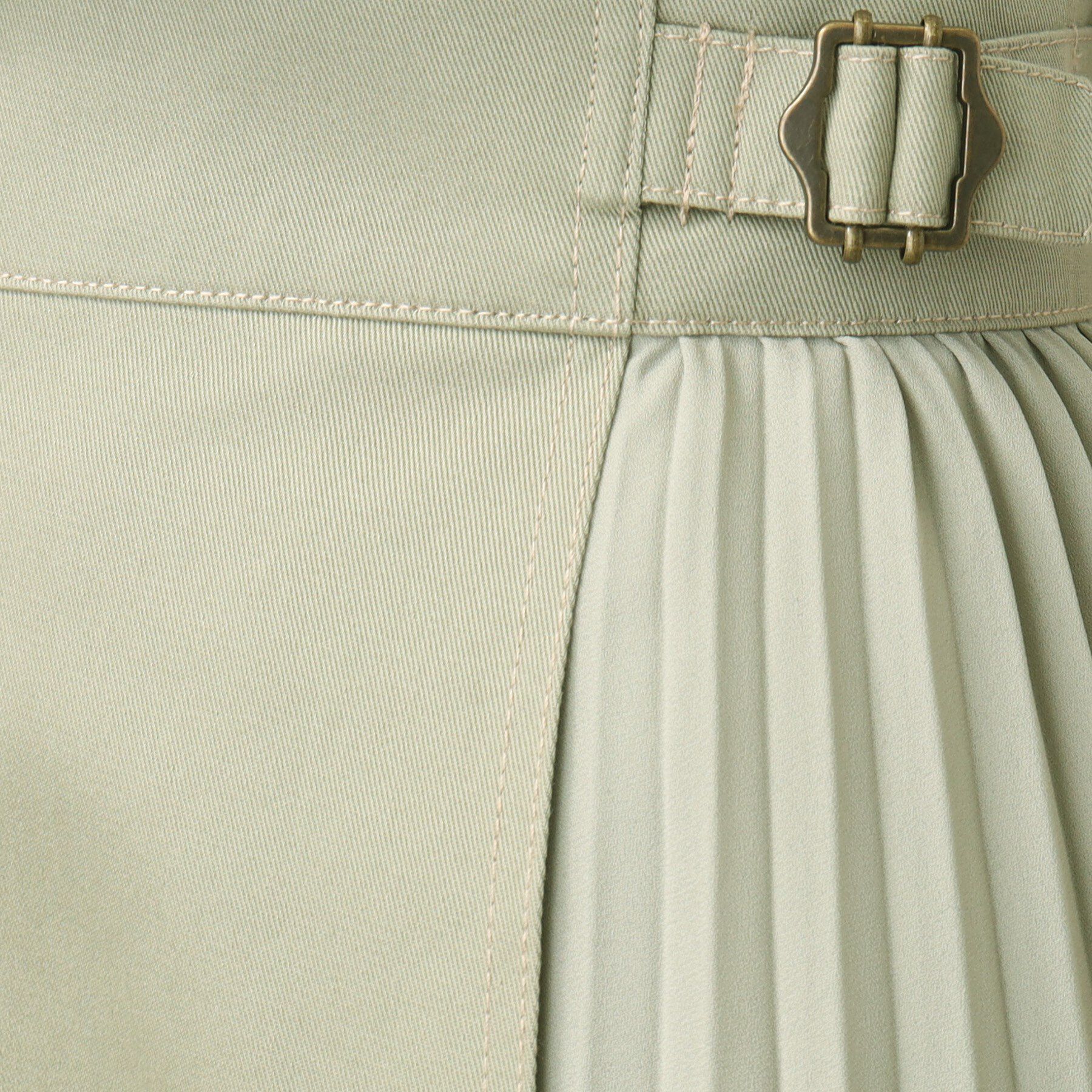 grove「グローブ人気のスカート！デニムサイドプリーツスカート」|スカート|