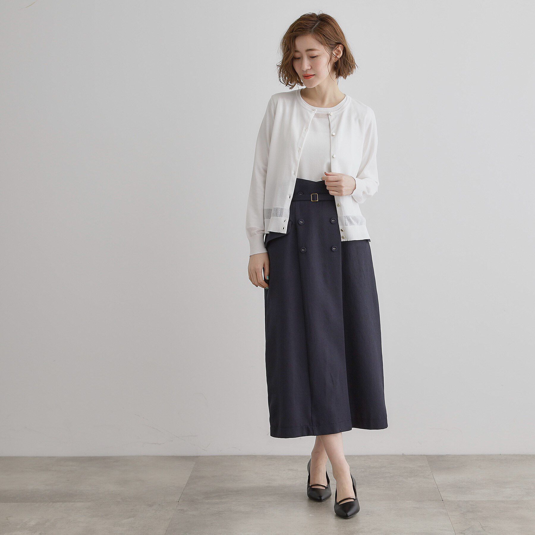 grove「【雑誌掲載】シアー素材使いアンサンブルニット」|その他|