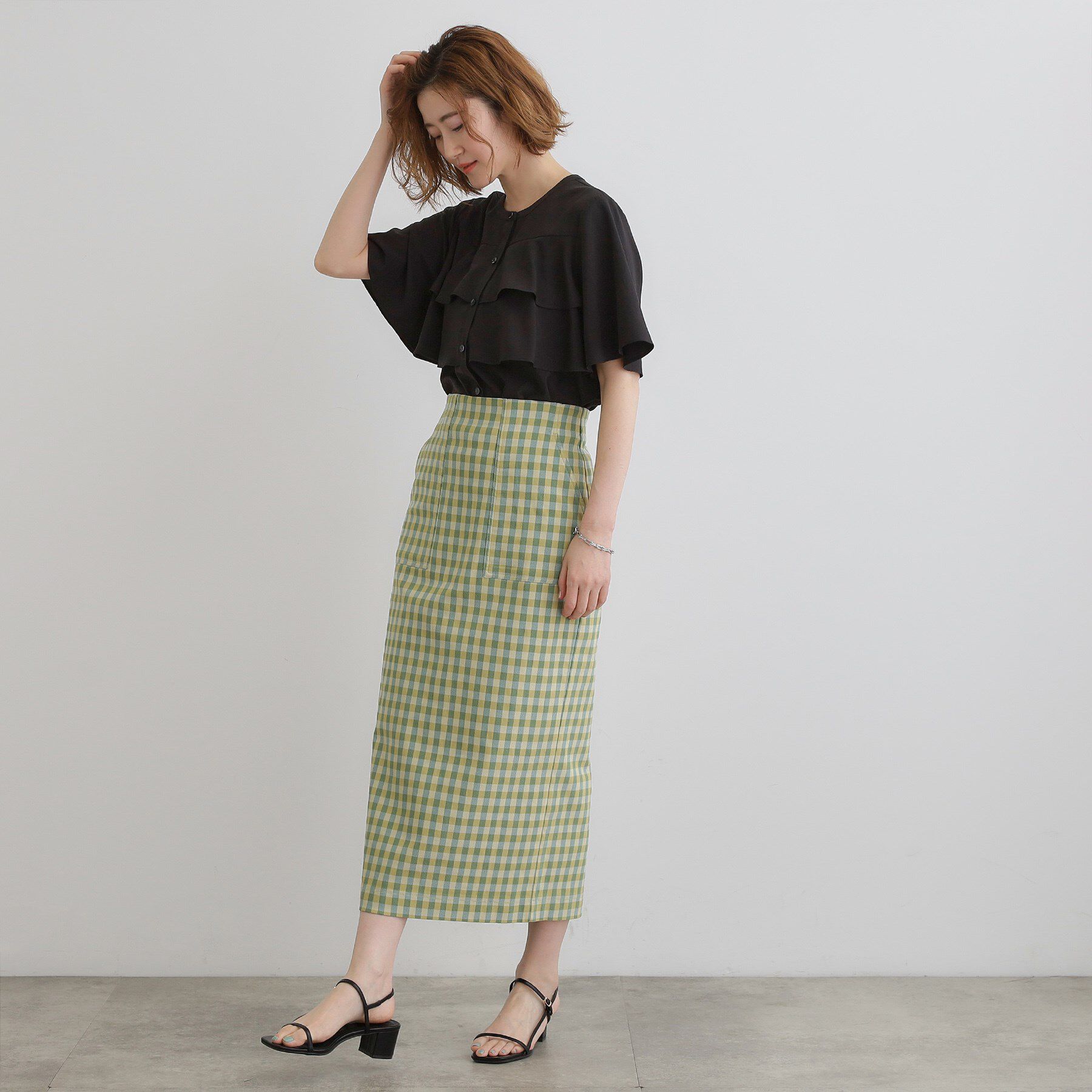 grove「甘さを抑えた大人のラッフルフリルブラウス」|シャツ・ブラウス|