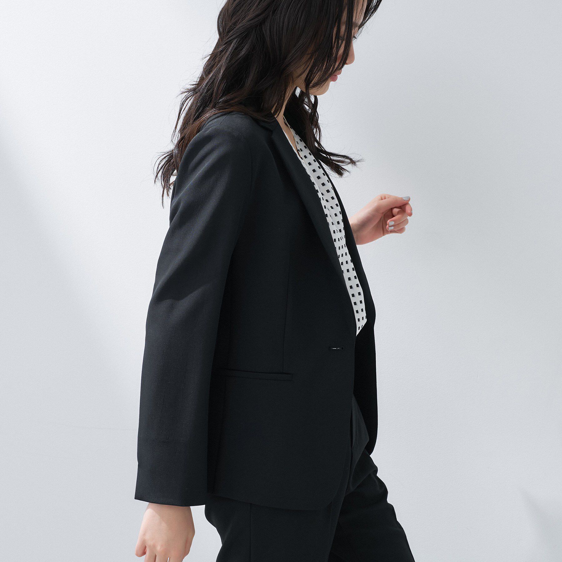 INDIVI「【定番スーツ／UVケア／洗える】ウール調テーラードジャケット」|スーツ|