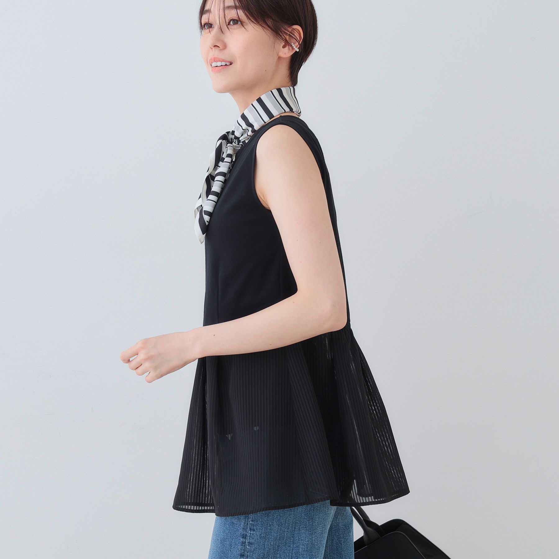 INDIVI「【洗える／レイヤードにも活躍】ペプラムインナートップス」|Tシャツ・カットソー|