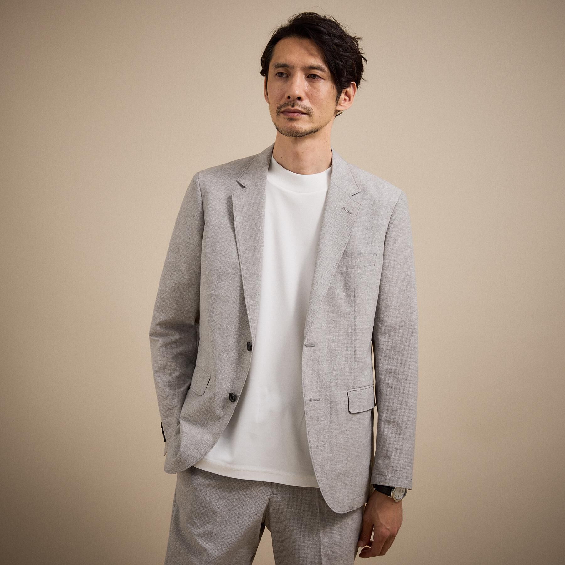 TAKEO KIKUCHI「【抗菌防臭】COOL DOTS（R）ドビープリント ジャケット」|テーラードジャケット|